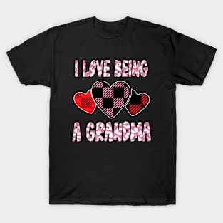 I Love Being Grandma Heart Valentine's Day 2021 T-Shirt